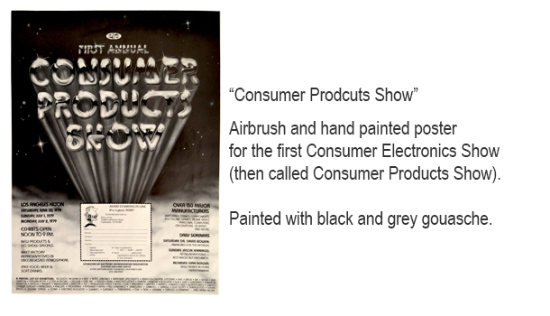 theresa_bower_painted the first poster for the CES show, then called the Consumer Products show